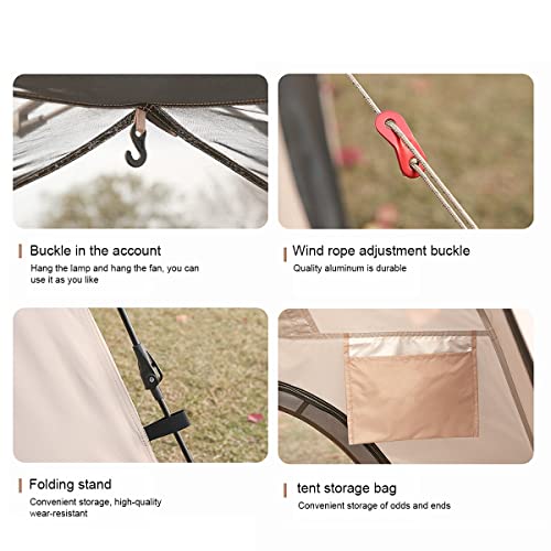 3-Person Pop-Up Camping Tent with Porch & Mesh Windows – Waterproof Family Shelter