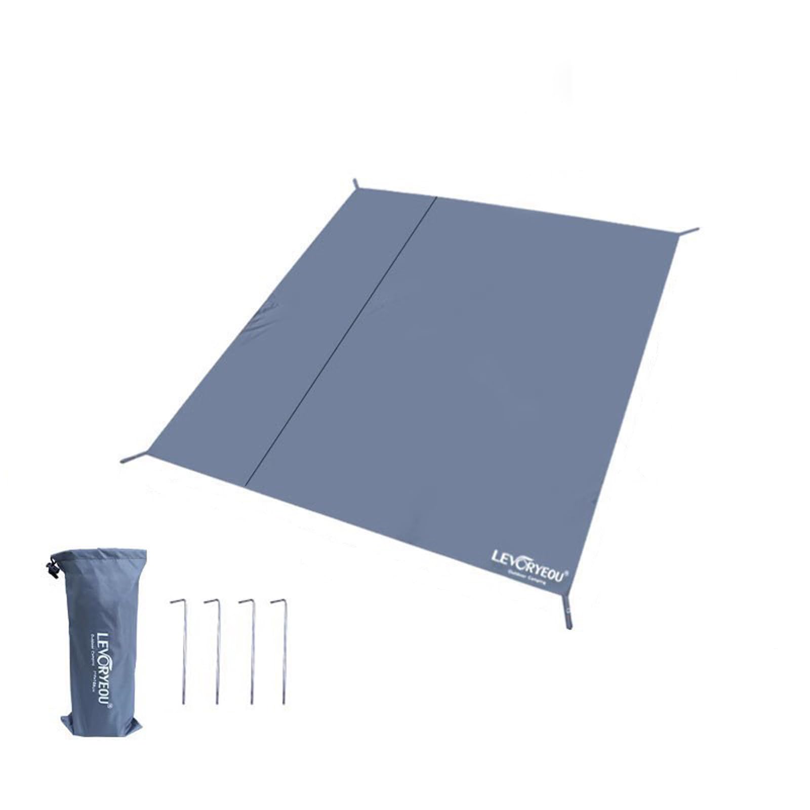 210D Oxford Tent Footprint – Ultralight Waterproof Ground Sheet with Stakes for Camping & Outdoor Use