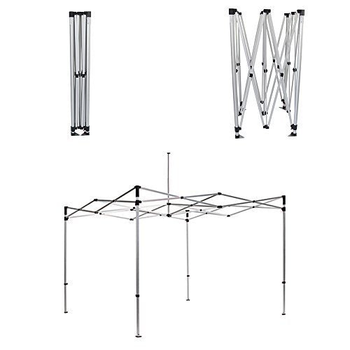 20' × 10' Canopy Tent with Aluminum Frame & Carry Bag – 420D Oxford Polyester Shelter, White