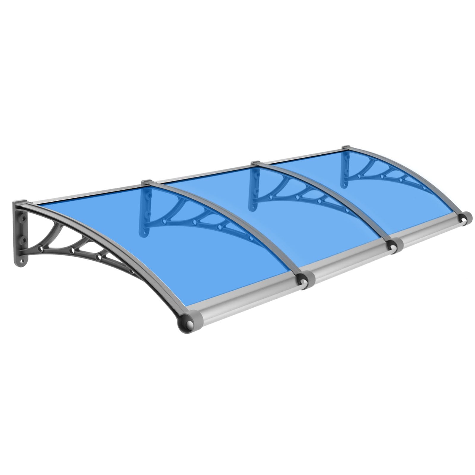 Rainproof Door Canopy – UV-Resistant Polycarbonate Awning with Drainage Design (32 × 114 in)