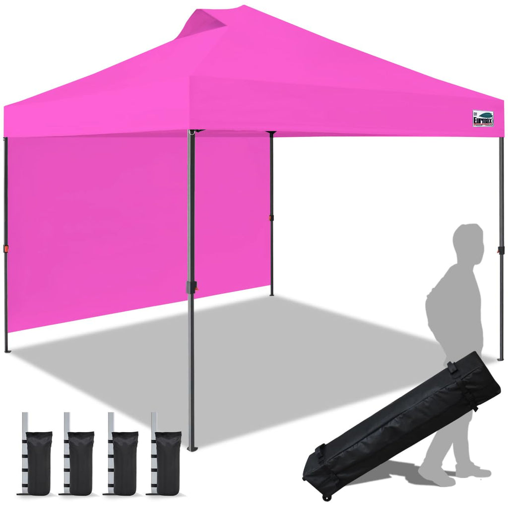 Commercial Pop-Up Canopy Tent – Instant Shelter with 4 Removable Sidewalls, Roller Bag & Sandbags
