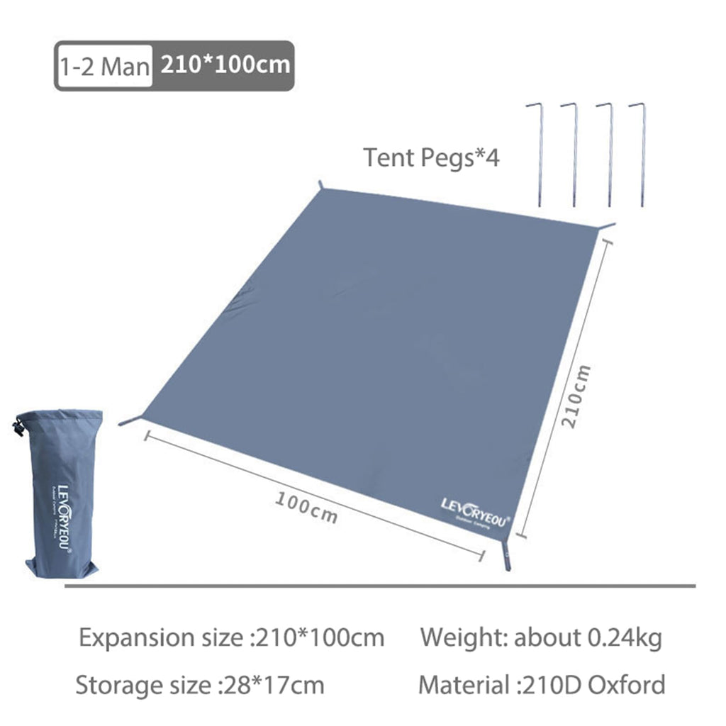 210D Oxford Tent Footprint – Ultralight Waterproof Ground Sheet with Stakes for Camping & Outdoor Use