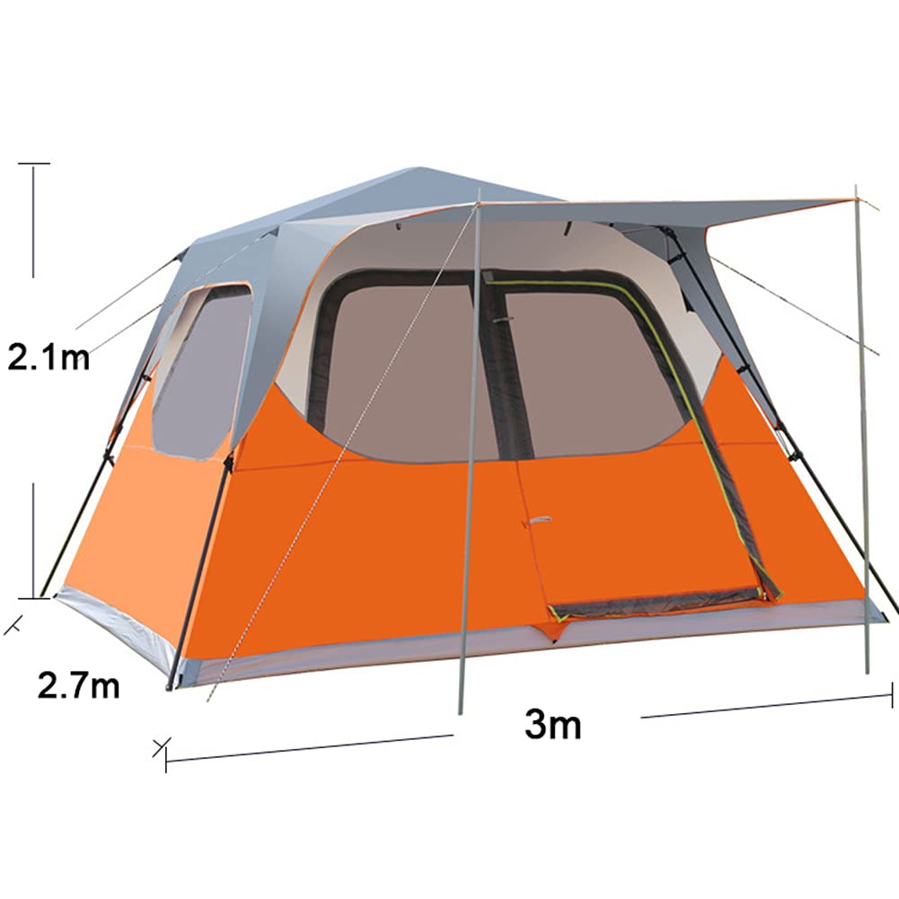 5–8 Person Pop-Up Family Camping Tent with Porch & Double Doors – Foldable Double-Layer Shelter