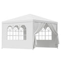 Waterproof Gazebo Canopy Tent – Heavy-Duty Event Shelter with Removable Sidewalls & Windows, White