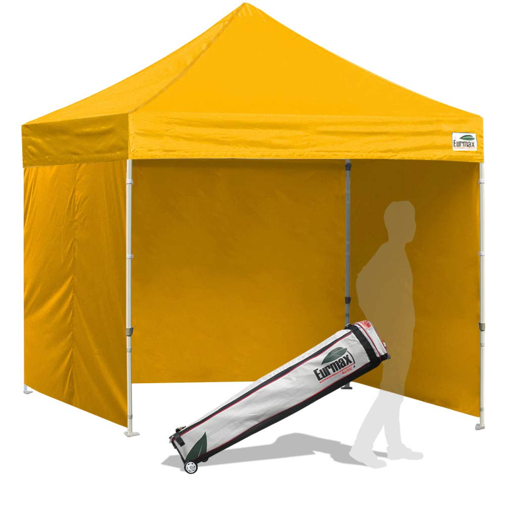 Commercial Pop-Up Canopy Tent – Instant Shelter with 4 Removable Sidewalls, Roller Bag & Sandbags