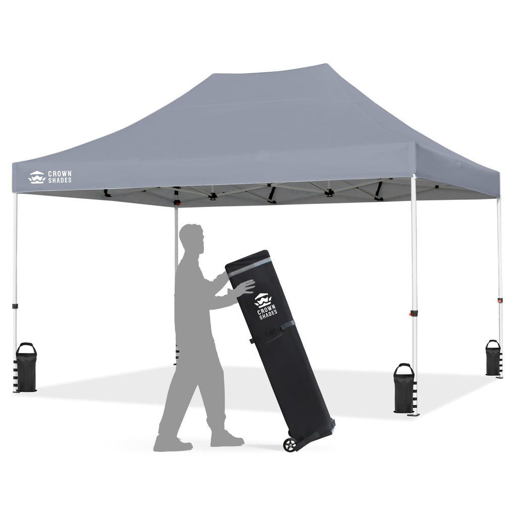 Commercial Pop-Up Canopy Tent – Instant 1-Person Setup with 400D Silver-Coated Fabric, Wheels & Carry Bag