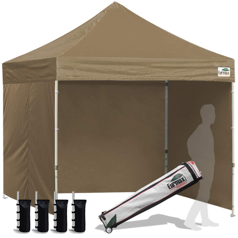 Commercial Pop-Up Canopy Tent – Instant Shelter with 4 Removable Sidewalls, Roller Bag & Sandbags