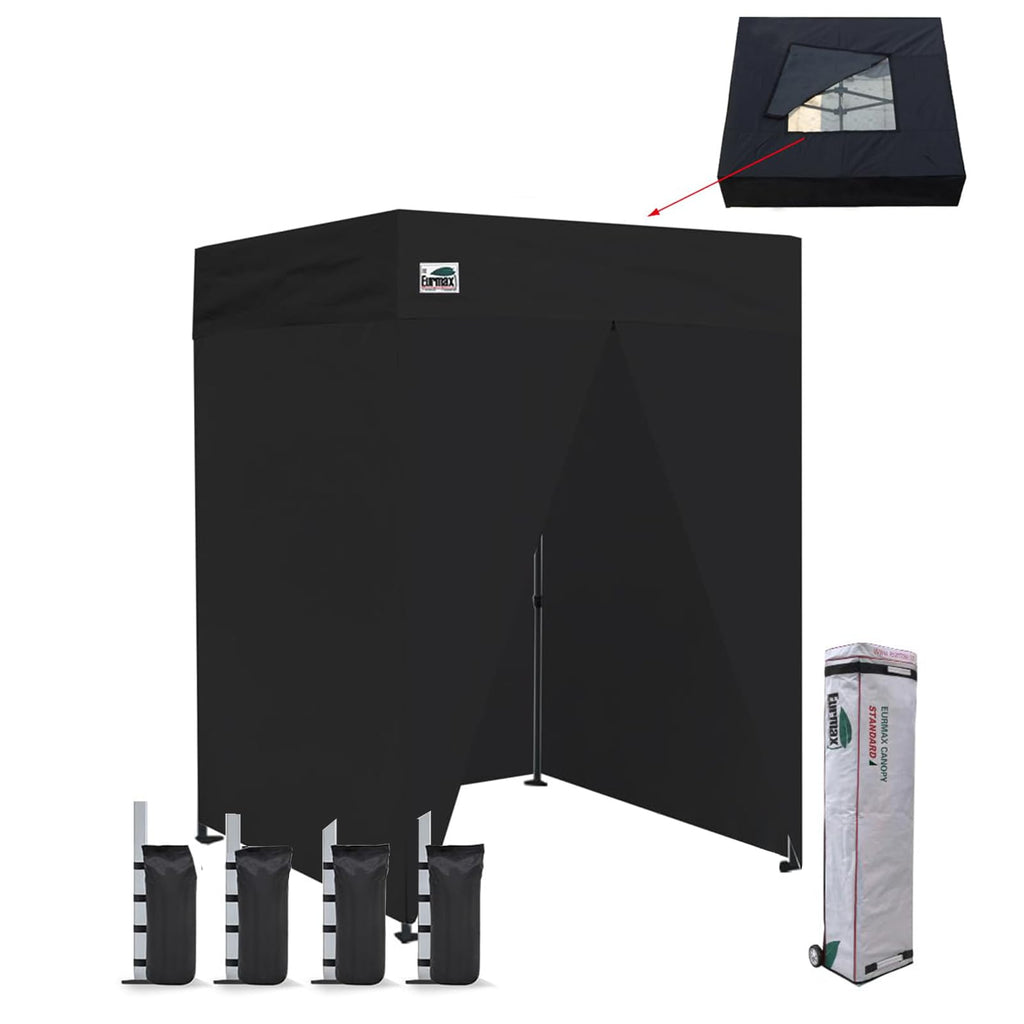 Commercial Pop-Up Canopy Tent – Instant Shelter with 4 Removable Sidewalls, Roller Bag & Sandbags