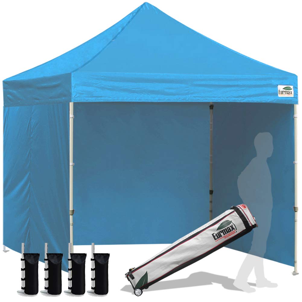 Commercial Pop-Up Canopy Tent – Instant Shelter with 4 Removable Sidewalls, Roller Bag & Sandbags