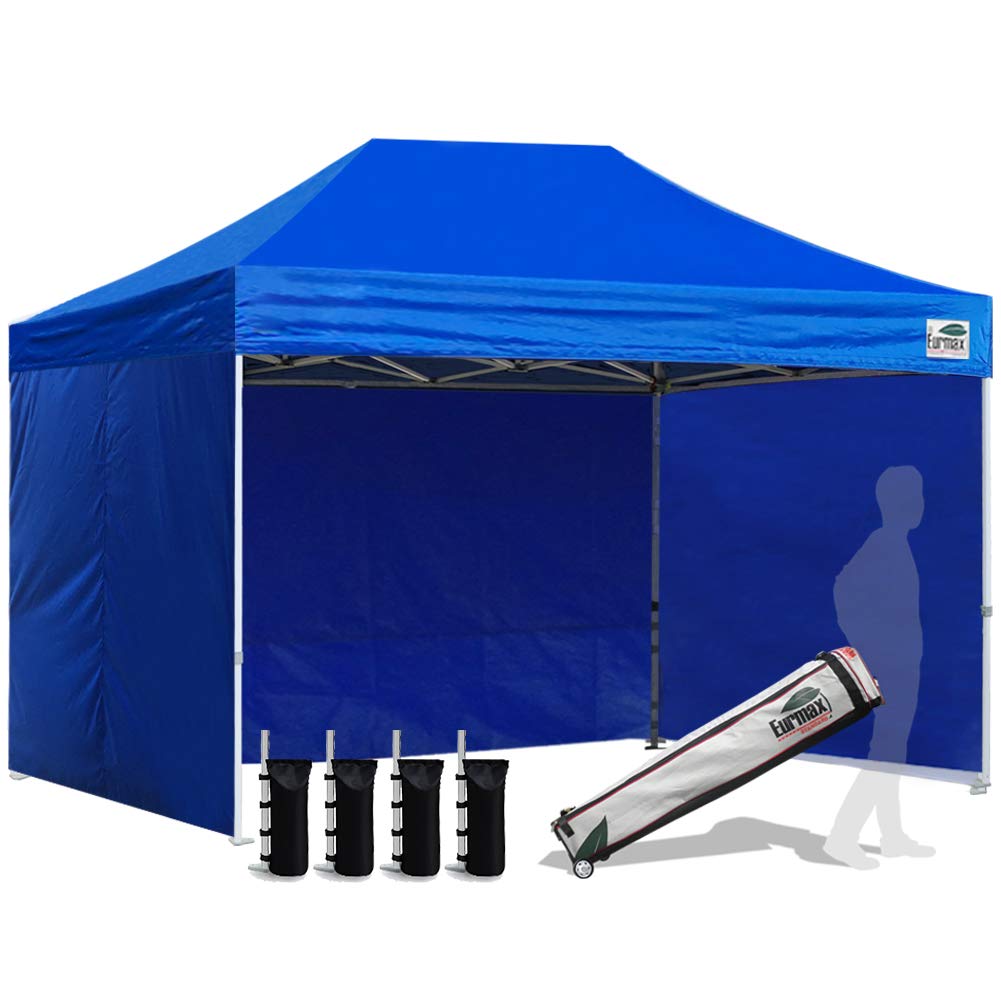 Commercial Pop-Up Canopy Tent – Instant Shelter with 4 Removable Sidewalls, Roller Bag & Sandbags