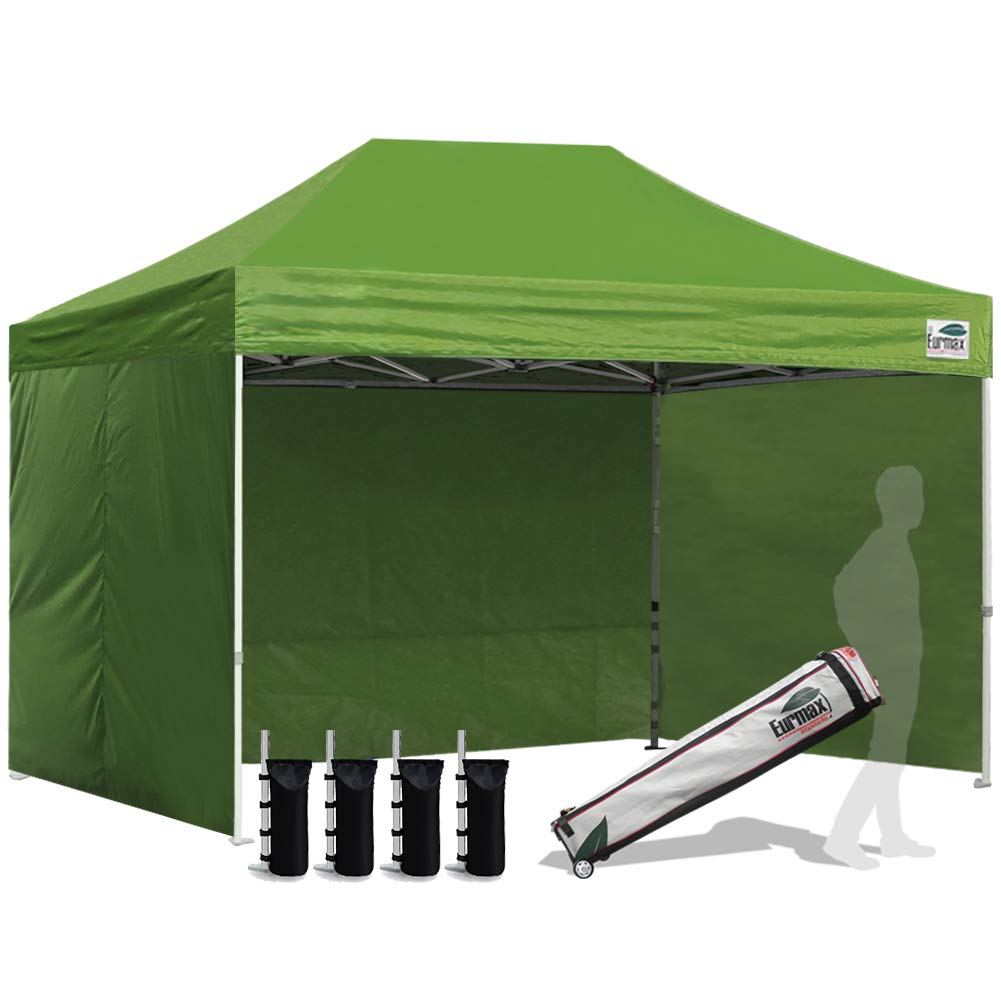 Commercial Pop-Up Canopy Tent – Instant Shelter with 4 Removable Sidewalls, Roller Bag & Sandbags