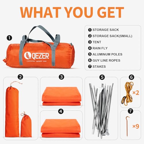 1–2 Person Camping Tent – Windproof Portable Shelter for Hiking, Backpacking & Travel