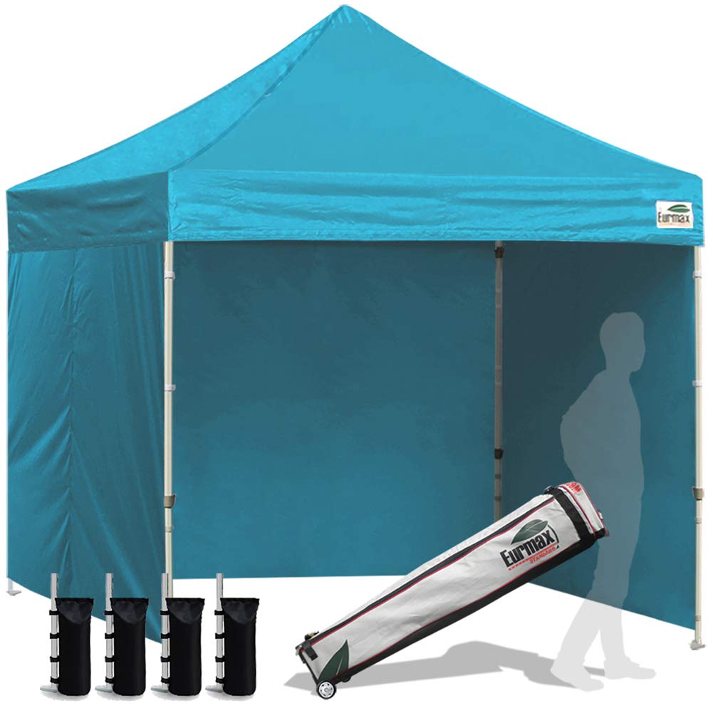 Commercial Pop-Up Canopy Tent – Instant Shelter with 4 Removable Sidewalls, Roller Bag & Sandbags