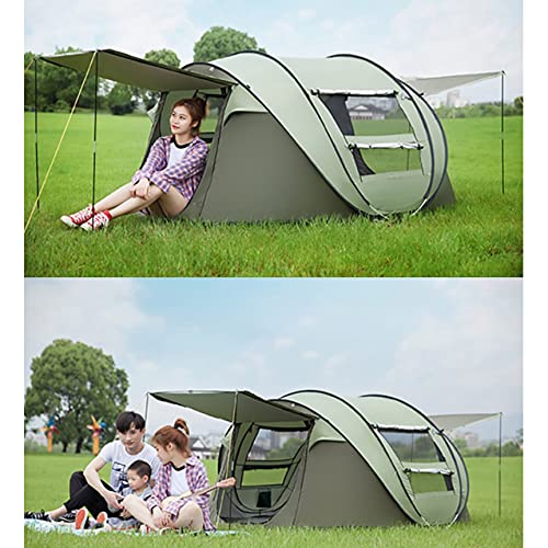Instant Family Camping Tent – 2-Second Pop-Up Shelter with Dual Doors & Mesh Windows (3–8 Person)