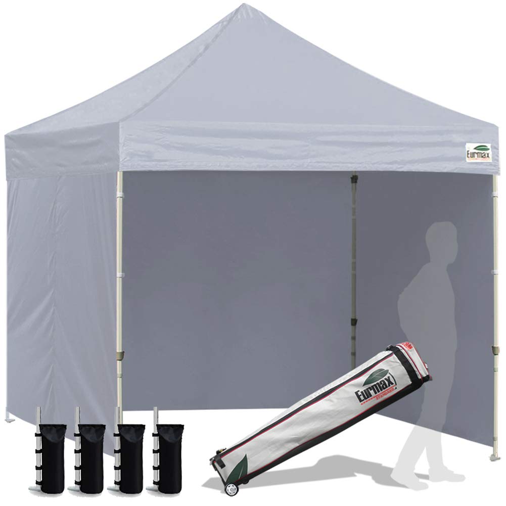 Commercial Pop-Up Canopy Tent – Instant Shelter with 4 Removable Sidewalls, Roller Bag & Sandbags