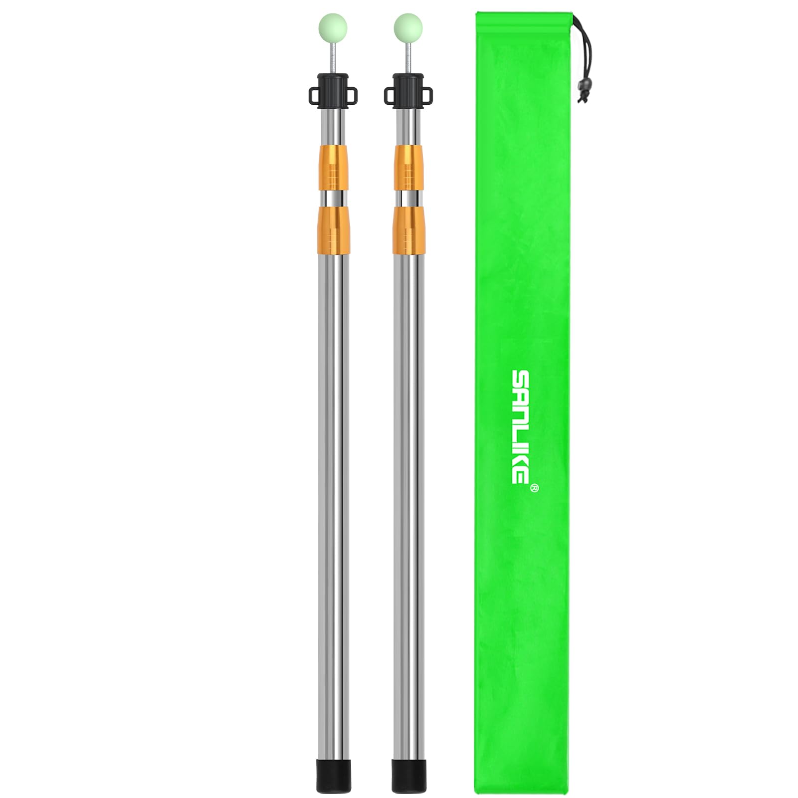 Telescoping Tarp Poles – Heavy-Duty Stainless Steel Canopy Pole Set for Camping & Outdoor Use (Set of 2)