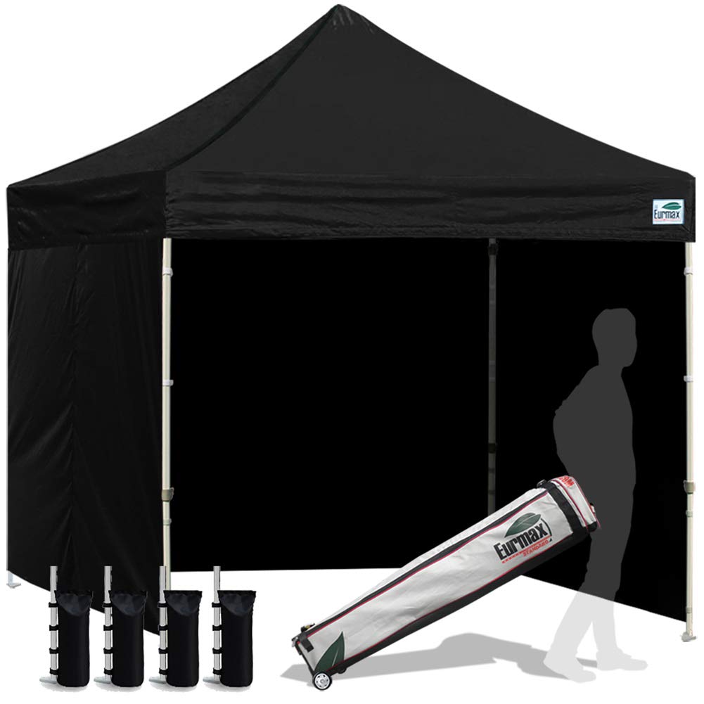 Commercial Pop-Up Canopy Tent – Instant Shelter with 4 Removable Sidewalls, Roller Bag & Sandbags