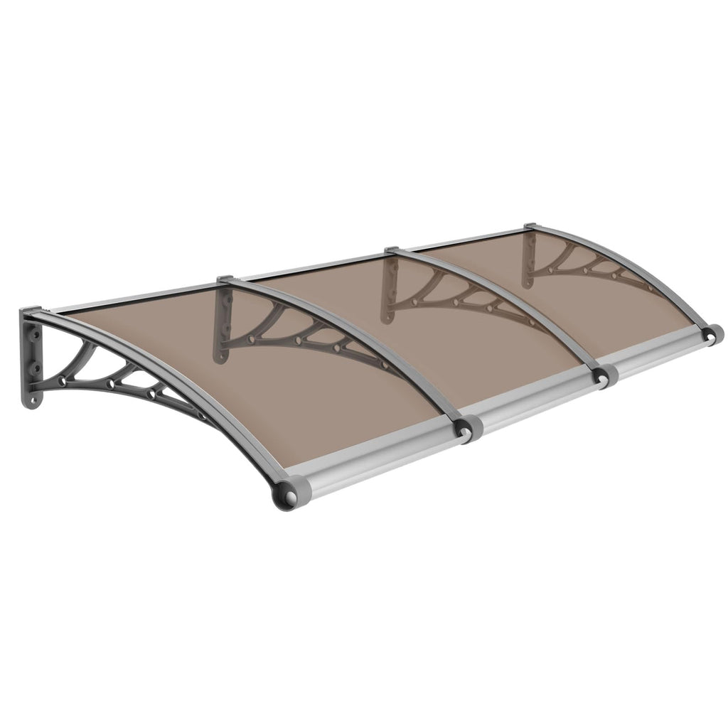 Rainproof Door Canopy – UV-Resistant Polycarbonate Awning with Drainage Design (32 × 114 in)