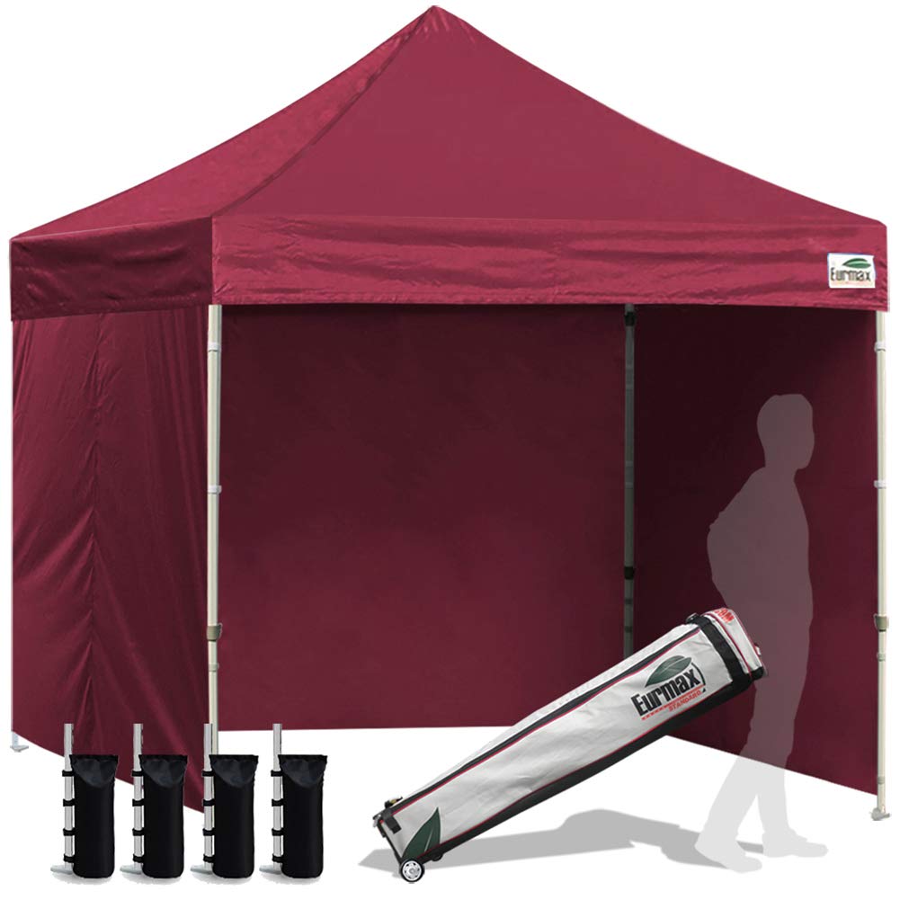 Commercial Pop-Up Canopy Tent – Instant Shelter with 4 Removable Sidewalls, Roller Bag & Sandbags