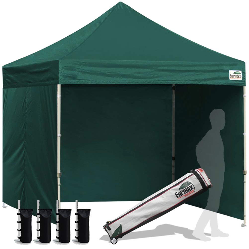 Commercial Pop-Up Canopy Tent – Instant Shelter with 4 Removable Sidewalls, Roller Bag & Sandbags