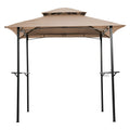 8 × 5 Ft Grill Gazebo Canopy – 2-Tier Outdoor Shelter with Steel Frame, Hooks & Bar Counters