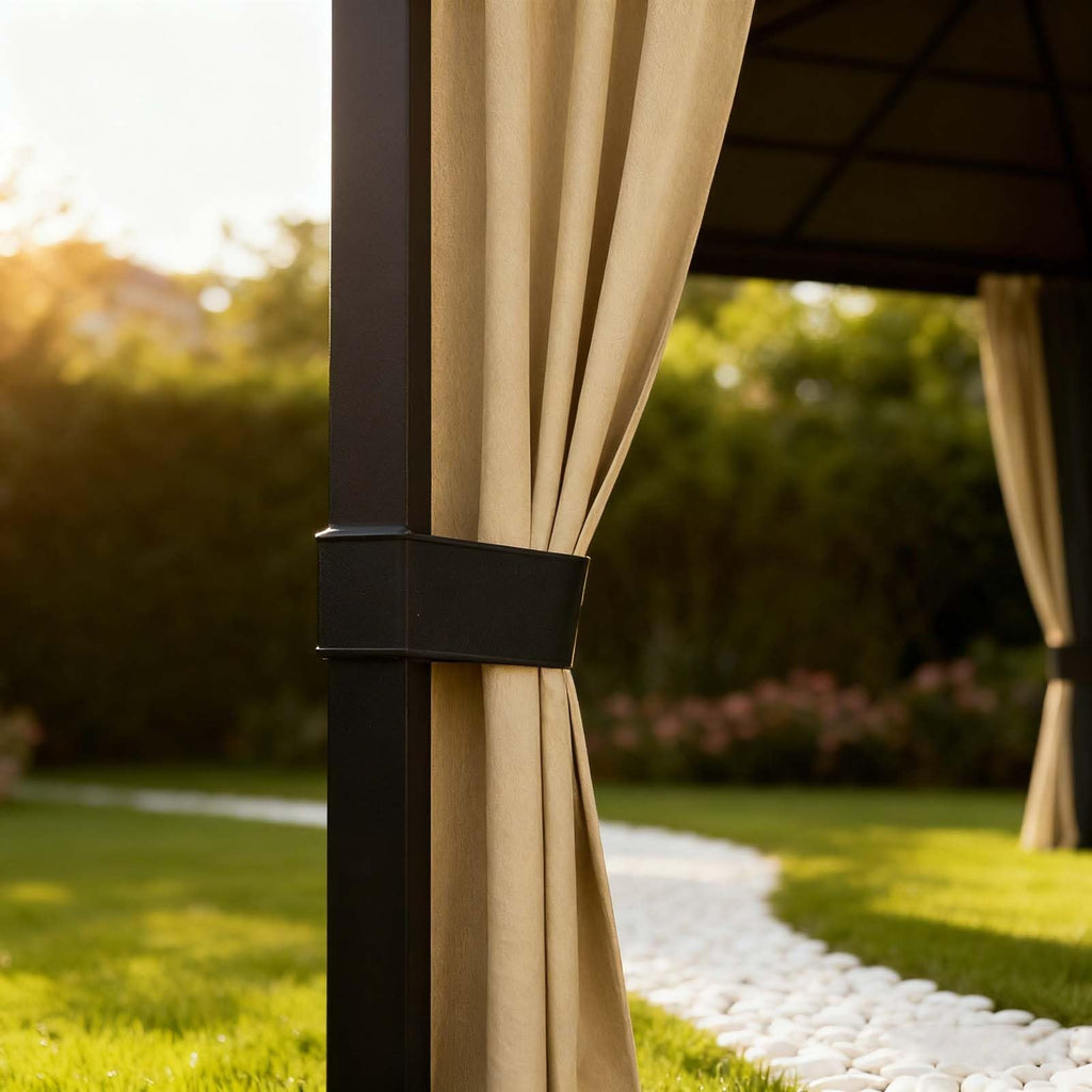 Waterproof Double Roof Gazebo Canopy – Outdoor Shelter for Patio, Garden & Backyard (11.8 × 9.7 FT)