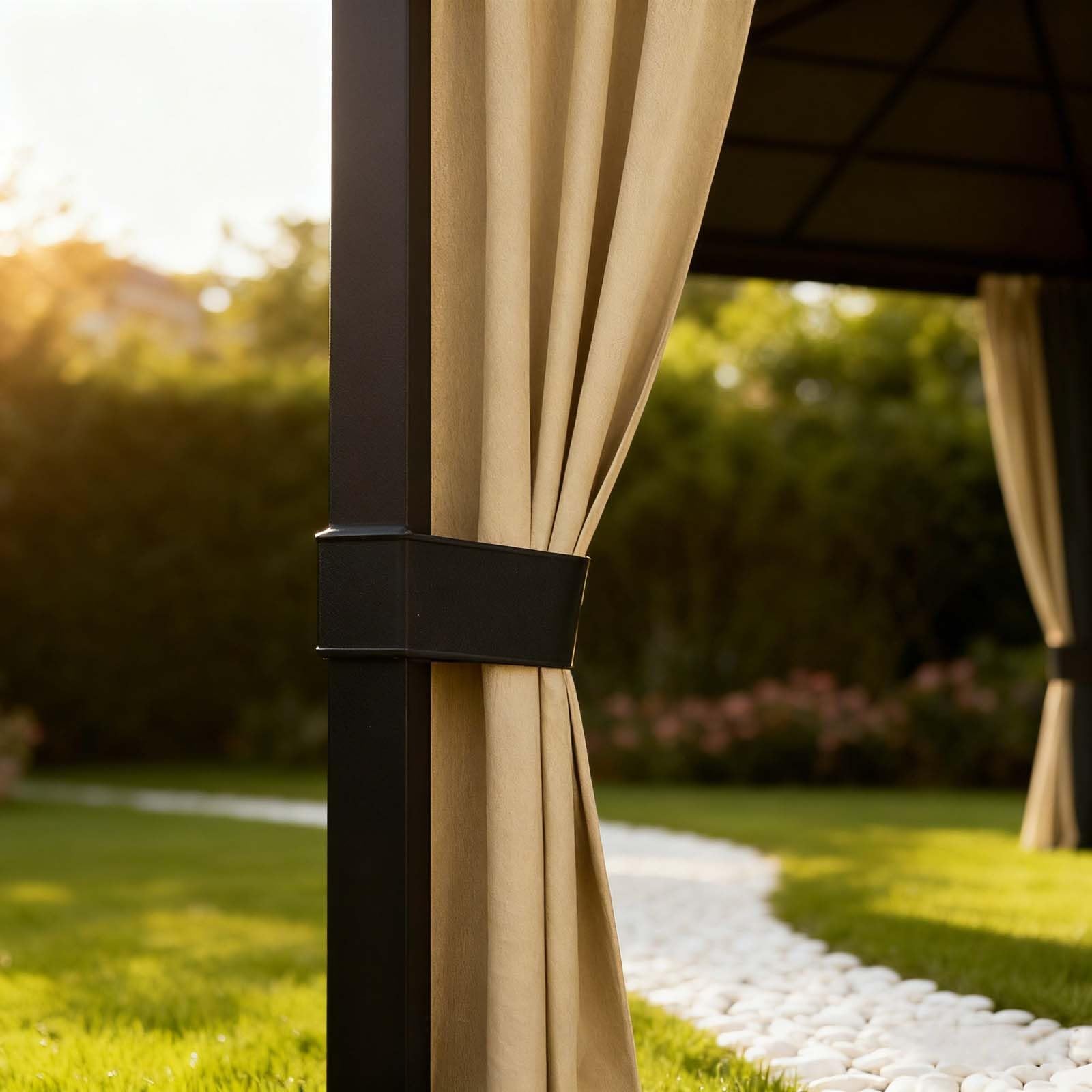 Waterproof Double Roof Gazebo Canopy – Outdoor Shelter for Patio, Garden & Backyard (11.8 × 9.7 FT)