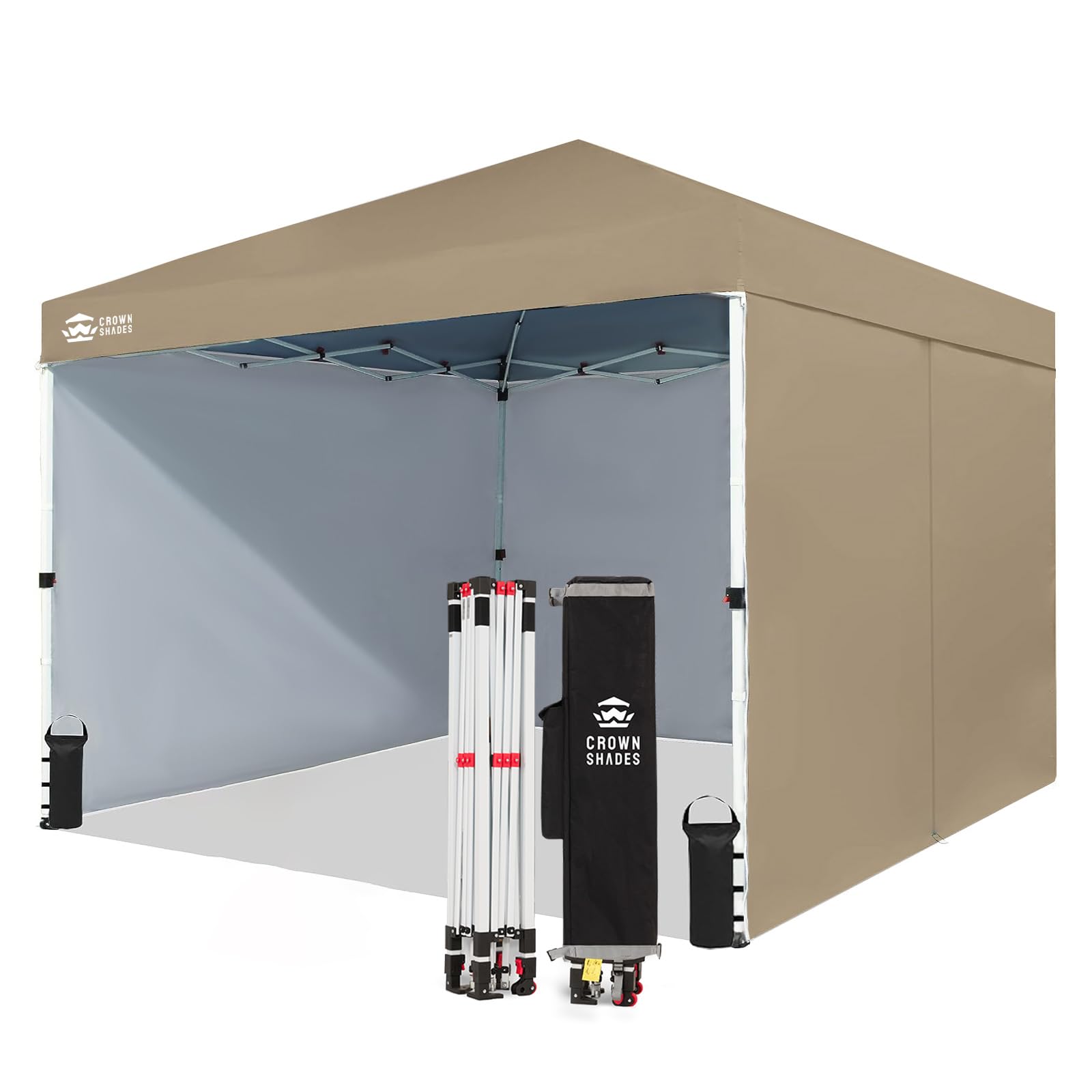 10 × 10 FT Commercial Pop-Up Canopy Tent – Instant Center-Lock Shelter with 4 Sidewalls