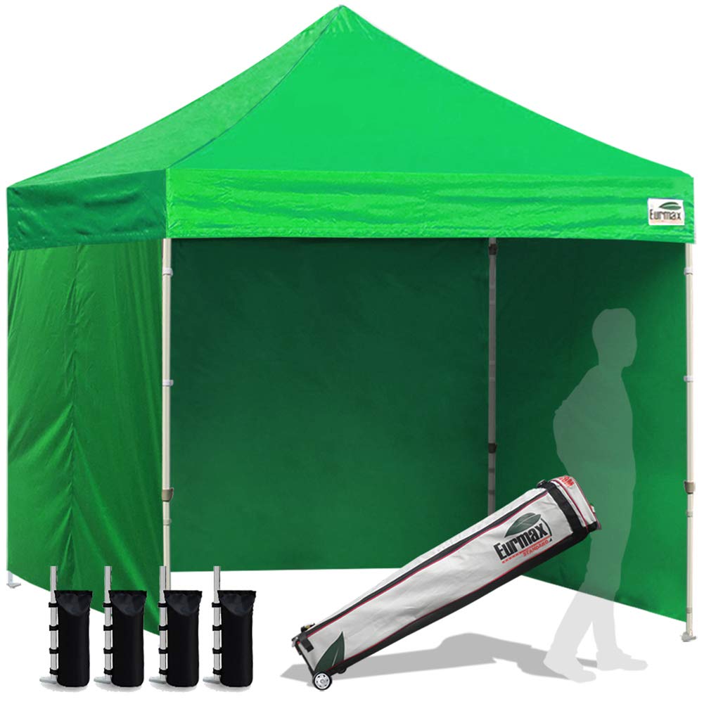 Commercial Pop-Up Canopy Tent – Instant Shelter with 4 Removable Sidewalls, Roller Bag & Sandbags