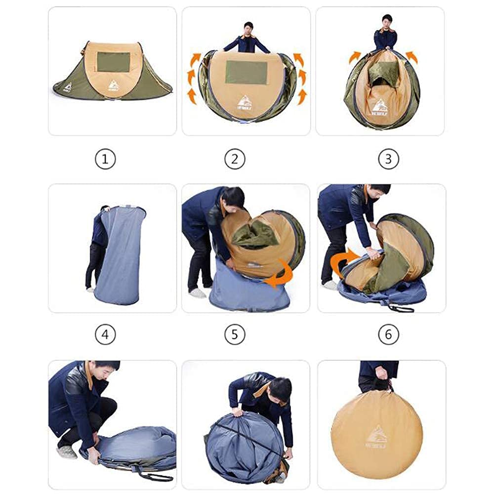 1-Second Pop-Up Camping Tent – Waterproof Sun Shelter for Hiking & Beach Use