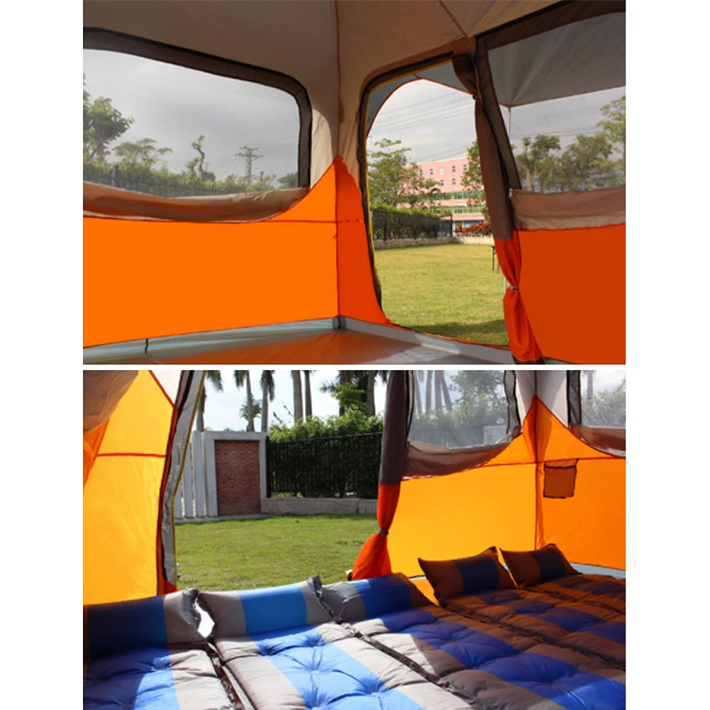 5–8 Person Pop-Up Family Camping Tent with Porch & Double Doors – Foldable Double-Layer Shelter