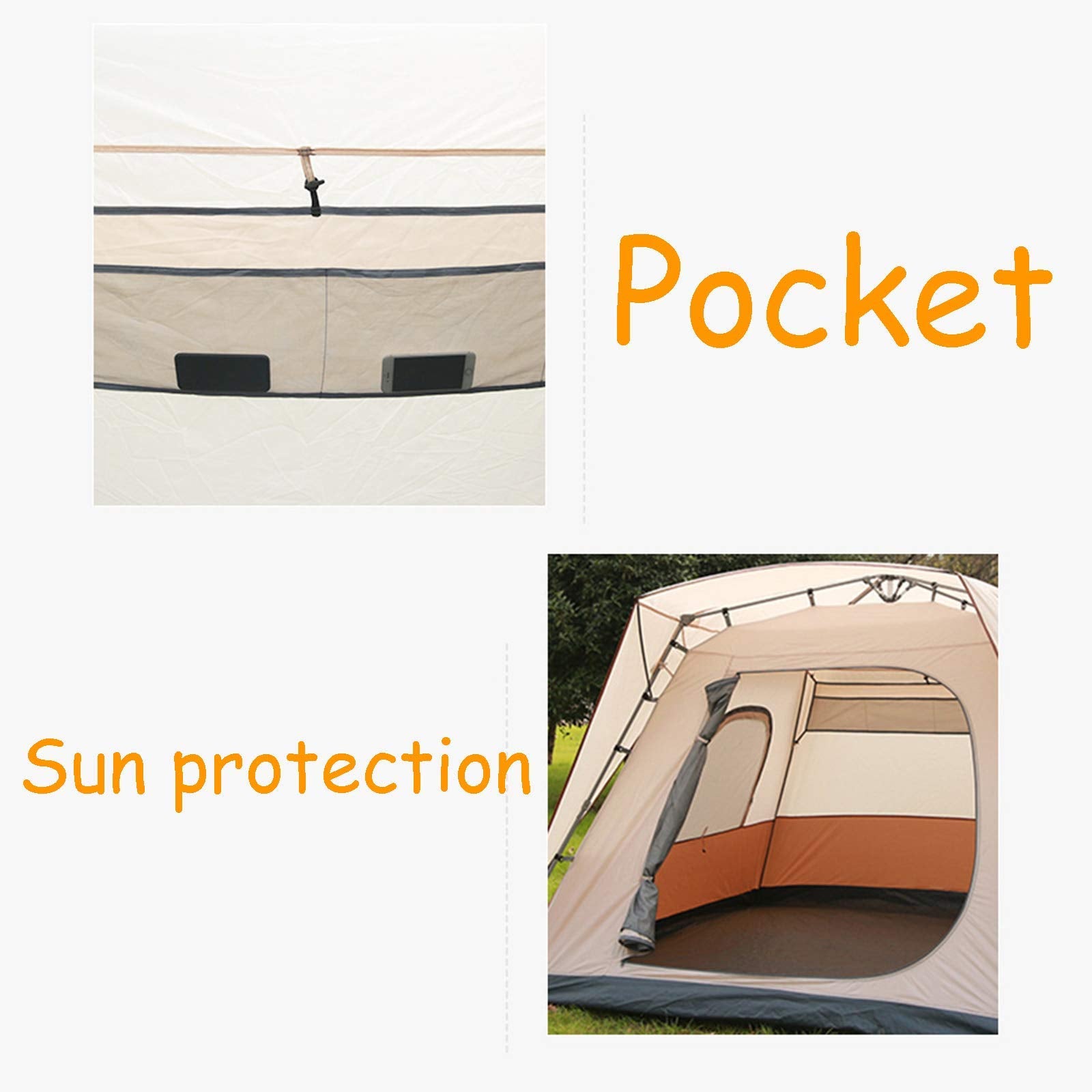5–8 Person Beach Tent with Privacy Changing Room – Double-Layer Family Shelter
