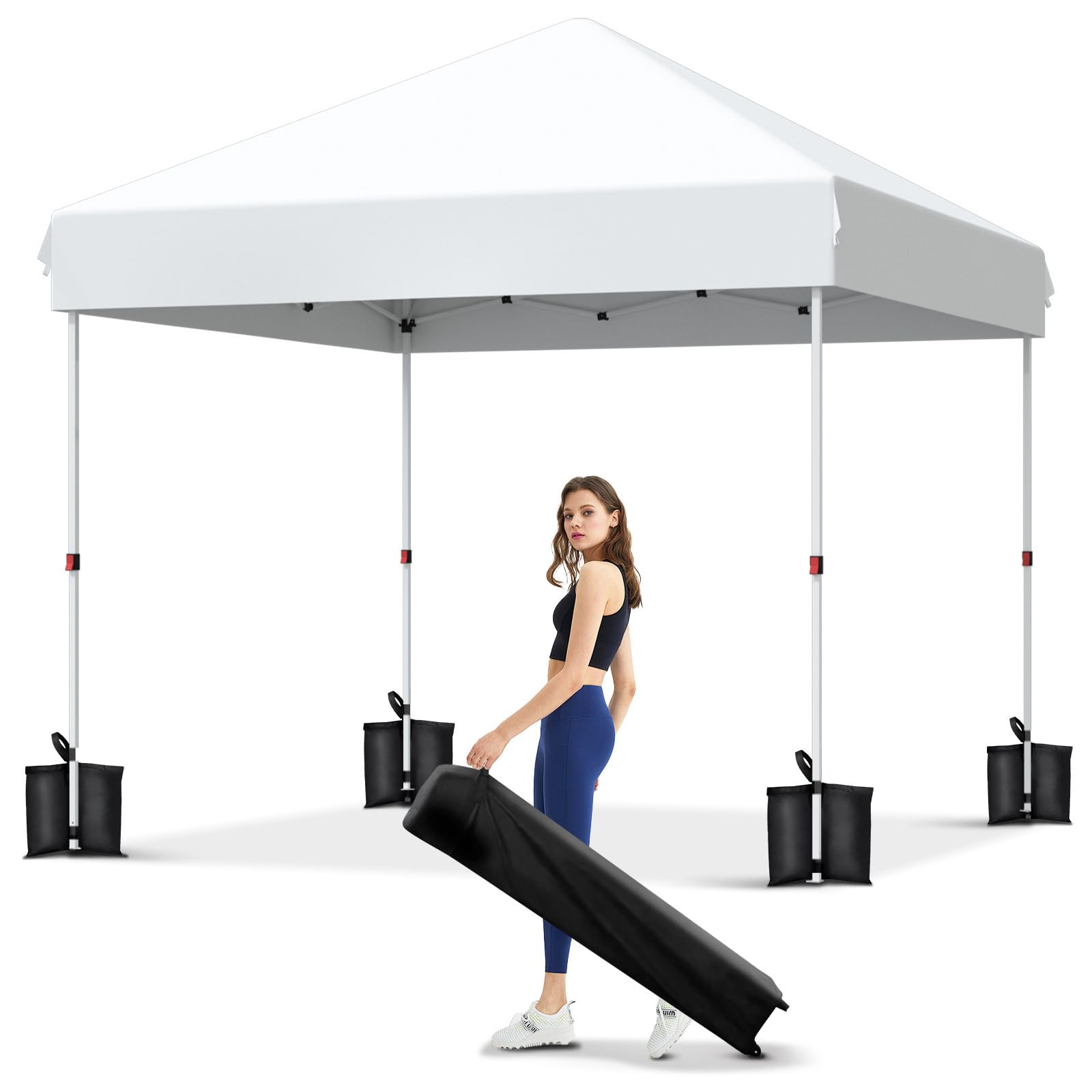 10 × 10 FT Heavy-Duty Pop-Up Canopy Tent – One-Person Setup, Waterproof UPF 50+ Shelter for Events & Markets