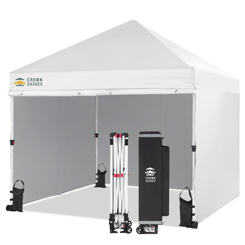 10 × 10 FT Commercial Pop-Up Canopy Tent – Instant Center-Lock Shelter with 4 Sidewalls
