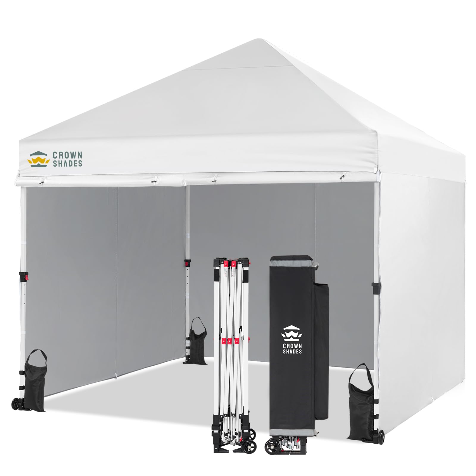 10 × 10 FT Commercial Pop-Up Canopy Tent – Instant Center-Lock Shelter with 4 Sidewalls