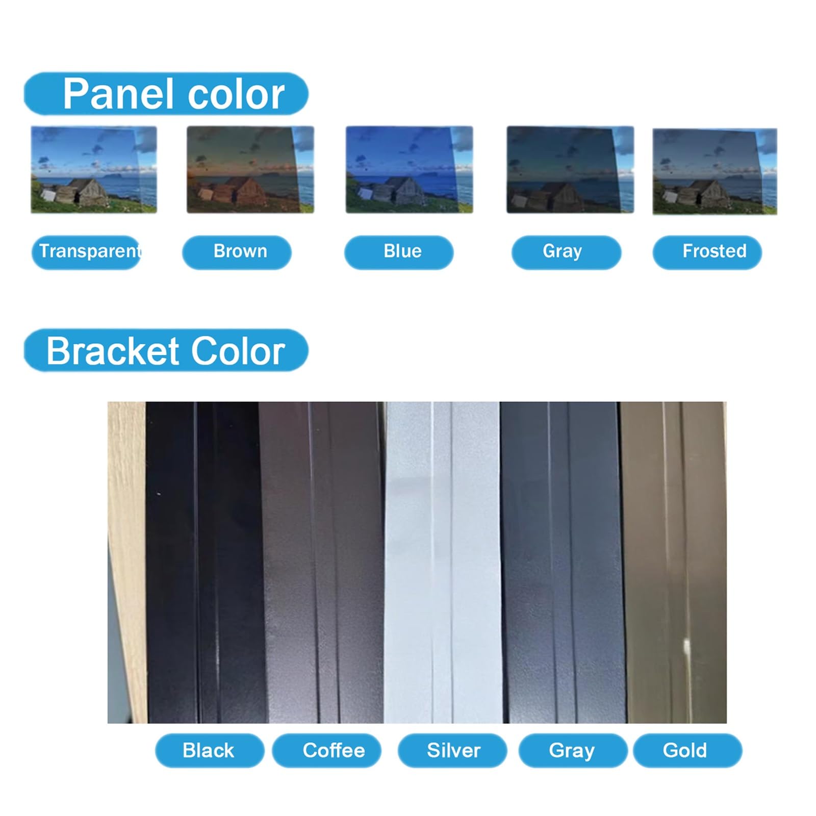 UV-Resistant Polycarbonate Door & Window Canopy – Weatherproof Awning 100 × 400 cm (3.3 × 13 FT)