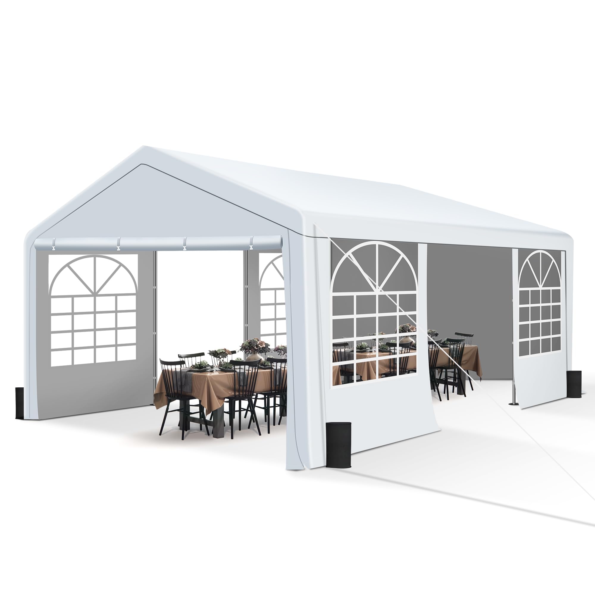 Heavy-Duty Party Tent – Large Event Canopy with Removable Sidewalls & Sandbags for Outdoor Gatherings