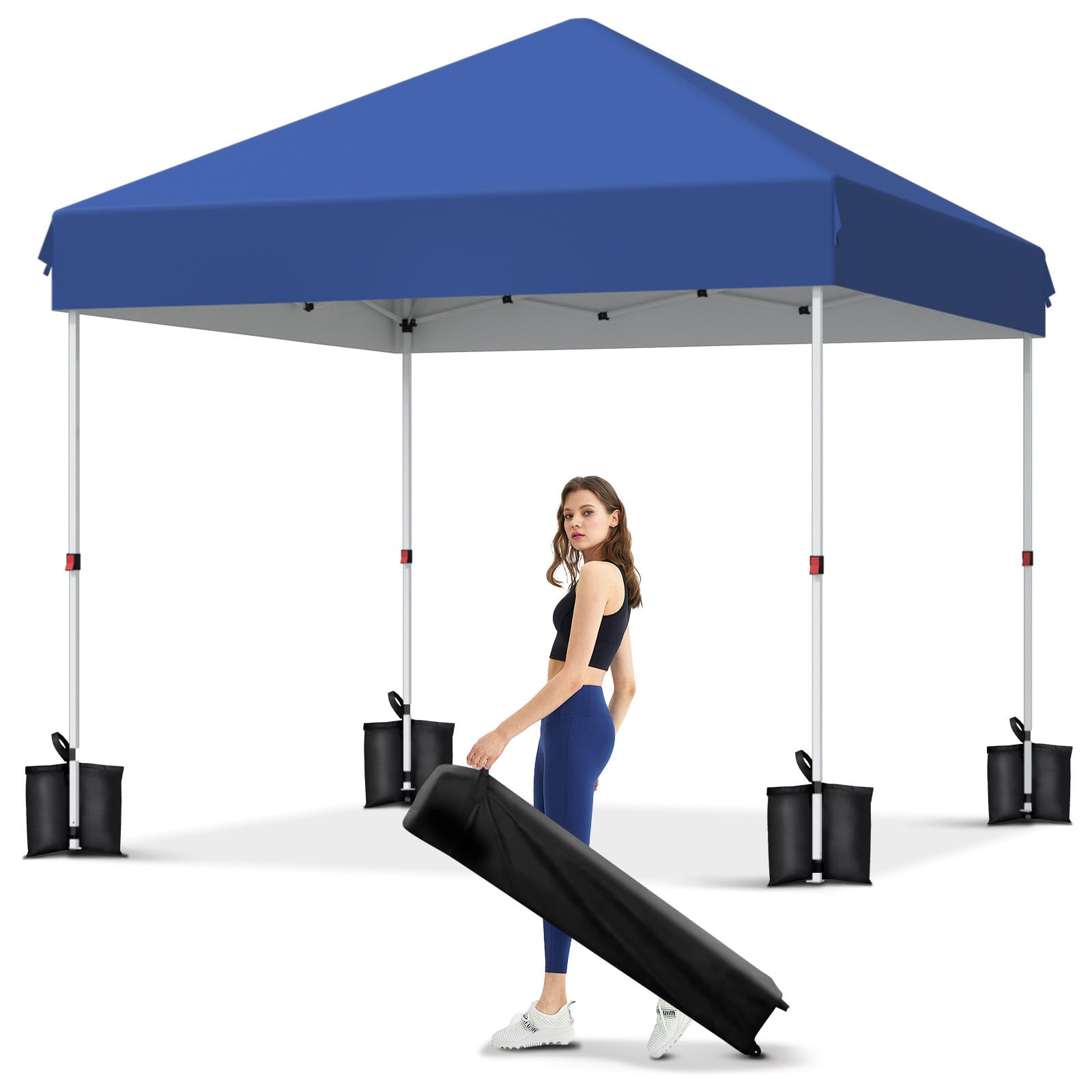 10 × 10 FT Heavy-Duty Pop-Up Canopy Tent – One-Person Setup, Waterproof UPF 50+ Shelter for Events & Markets