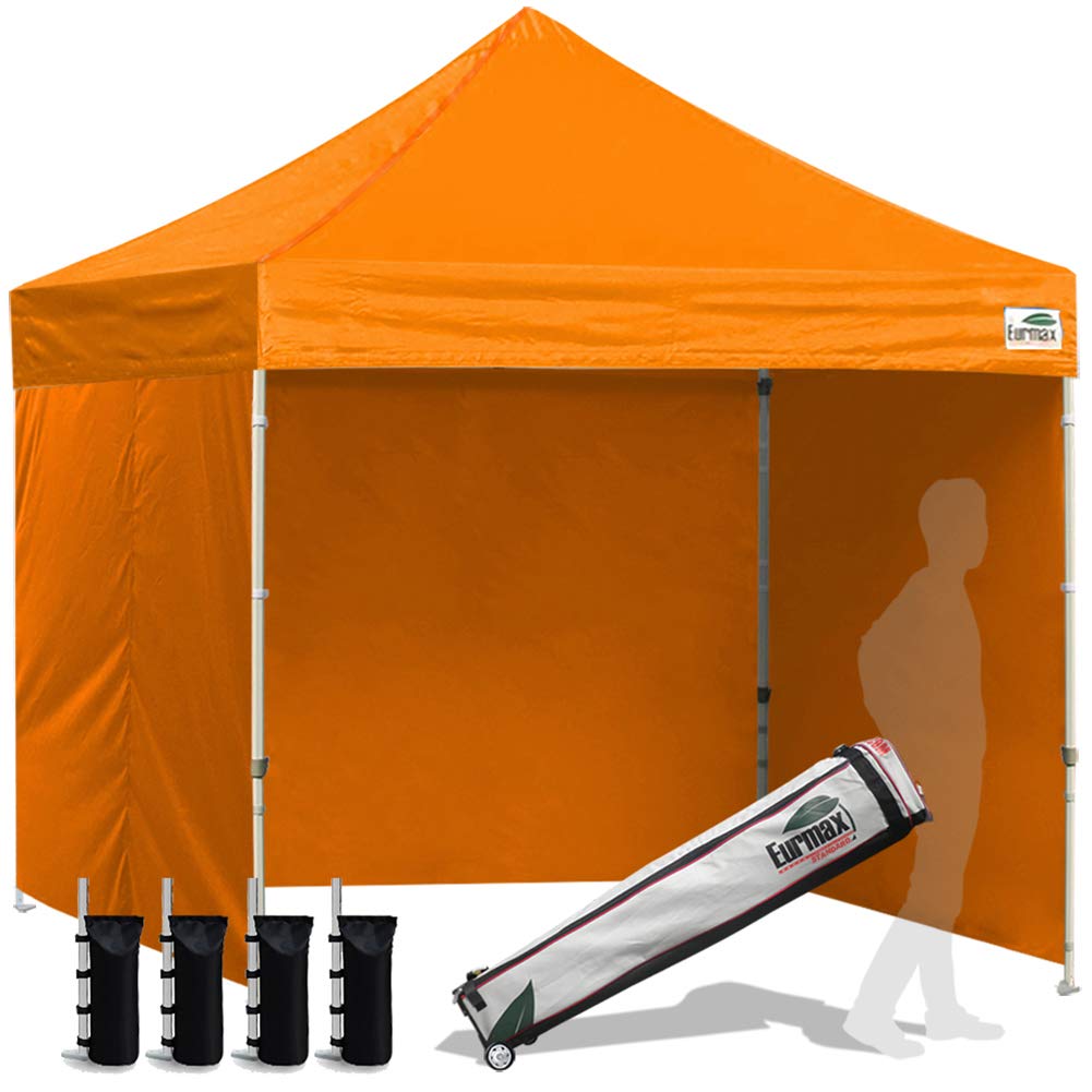 Commercial Pop-Up Canopy Tent – Instant Shelter with 4 Removable Sidewalls, Roller Bag & Sandbags