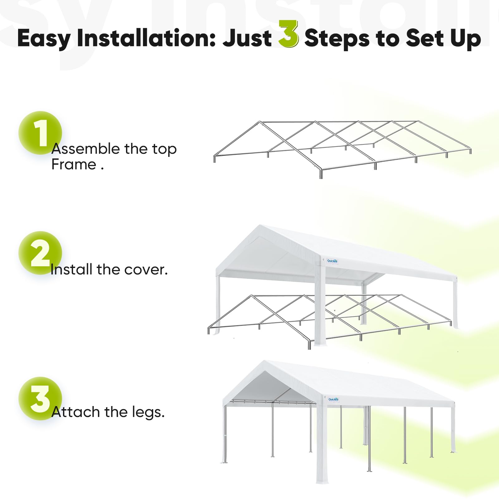 Heavy-Duty Party Canopy Tent – Outdoor Event Shelter for Weddings, BBQs & Gatherings with Storage Bags