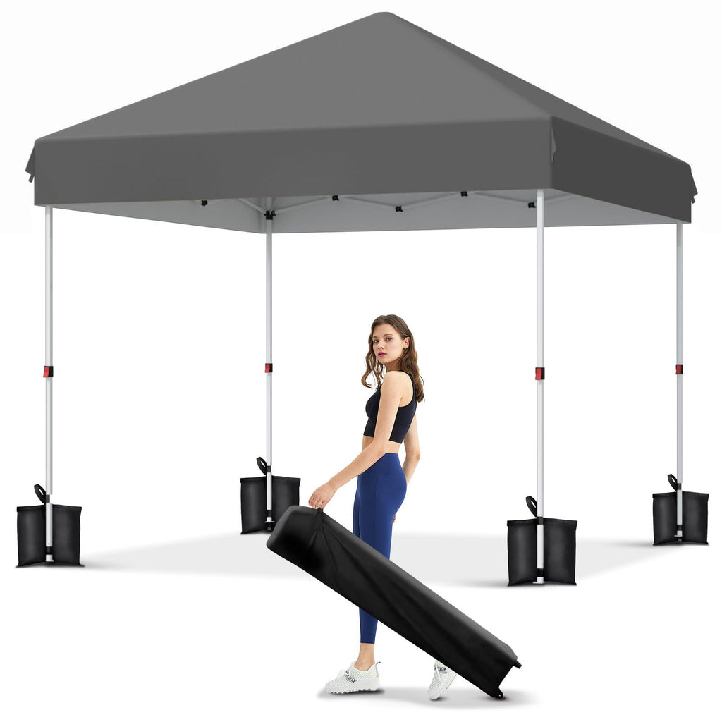 10 × 10 FT Heavy-Duty Pop-Up Canopy Tent – One-Person Setup, Waterproof UPF 50+ Shelter for Events & Markets