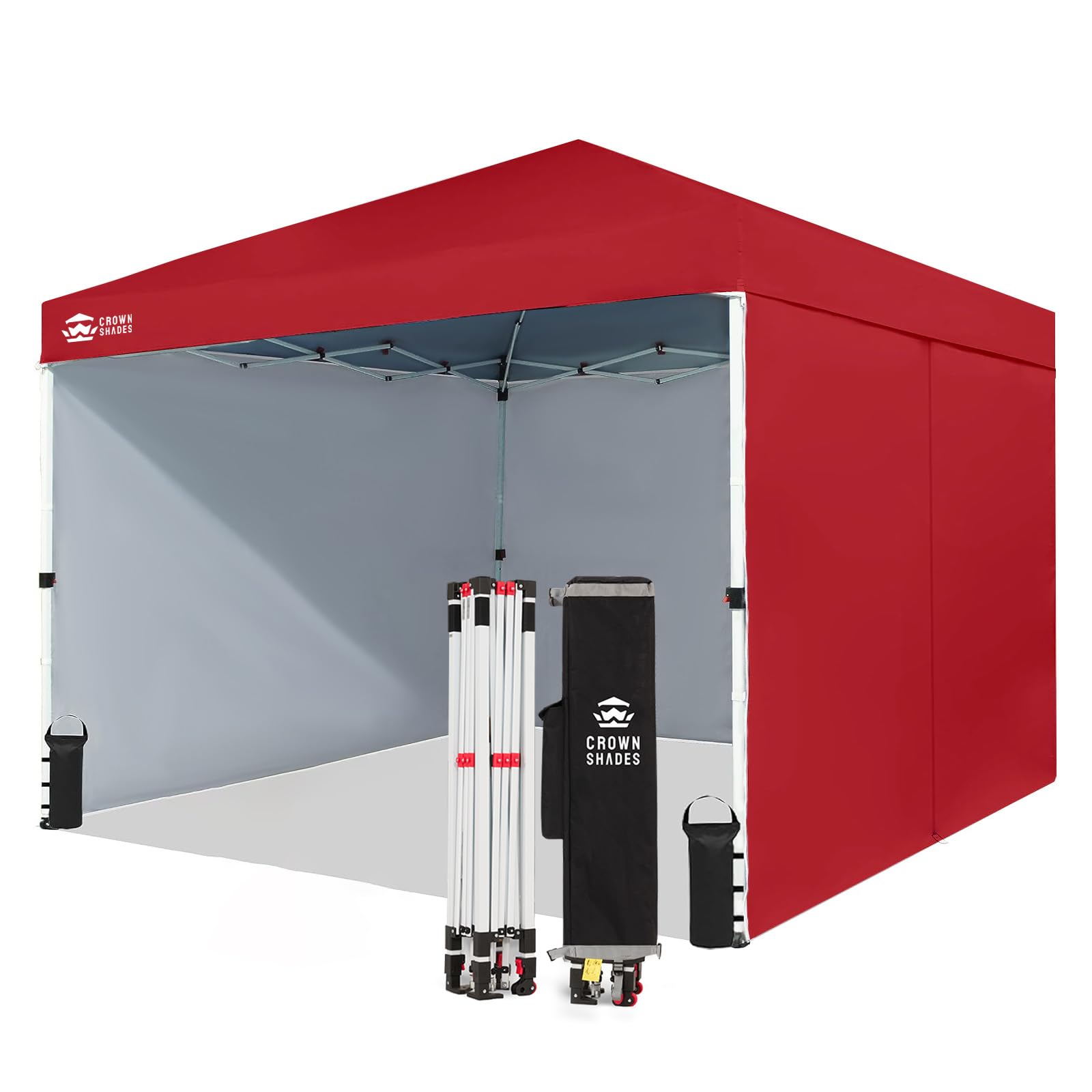 10 × 10 FT Commercial Pop-Up Canopy Tent – Instant Center-Lock Shelter with 4 Sidewalls