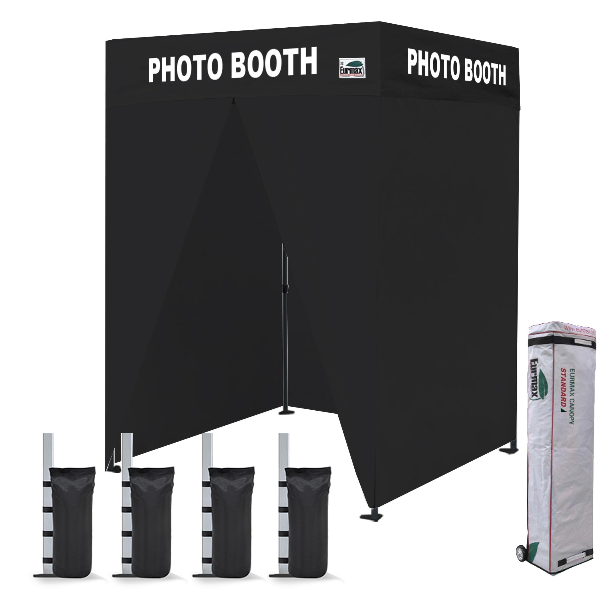 Commercial Pop-Up Canopy Tent – Instant Shelter with 4 Removable Sidewalls, Roller Bag & Sandbags