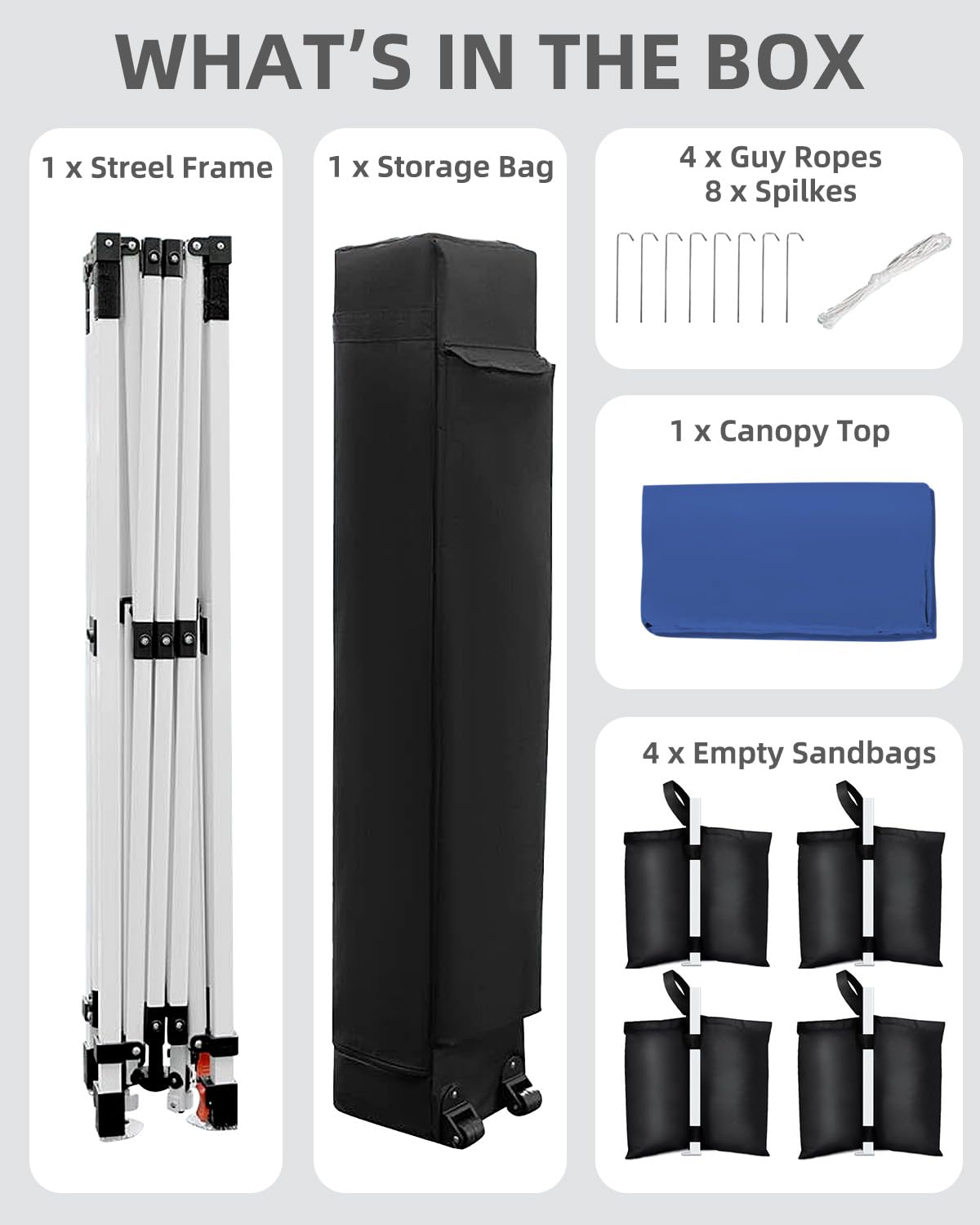 10 × 10 FT Heavy-Duty Pop-Up Canopy Tent – One-Person Setup, Waterproof UPF 50+ Shelter for Events & Markets