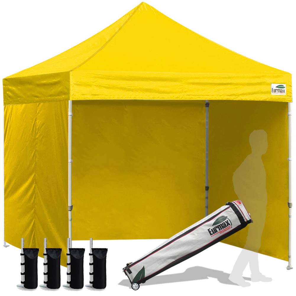 Commercial Pop-Up Canopy Tent – Instant Shelter with 4 Removable Sidewalls, Roller Bag & Sandbags