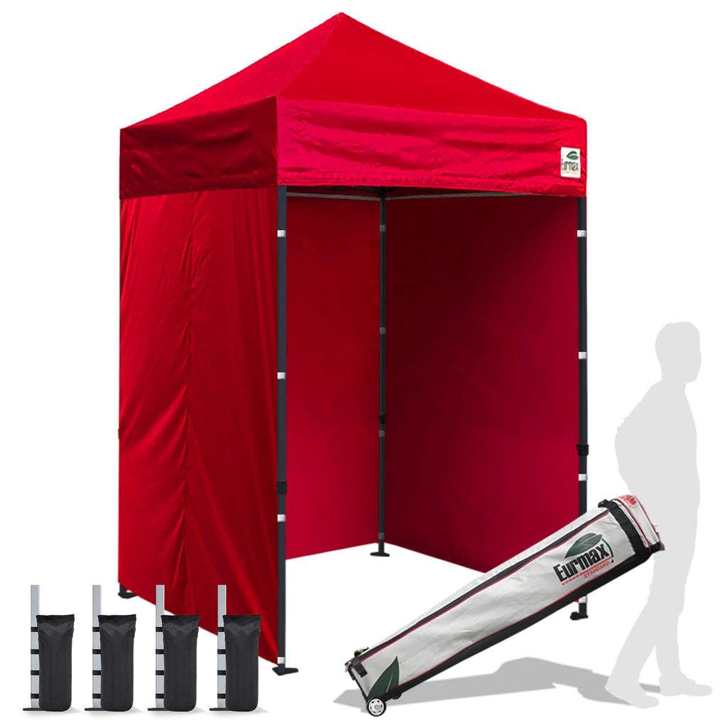 Commercial Pop-Up Canopy Tent – Instant Shelter with 4 Removable Sidewalls, Roller Bag & Sandbags
