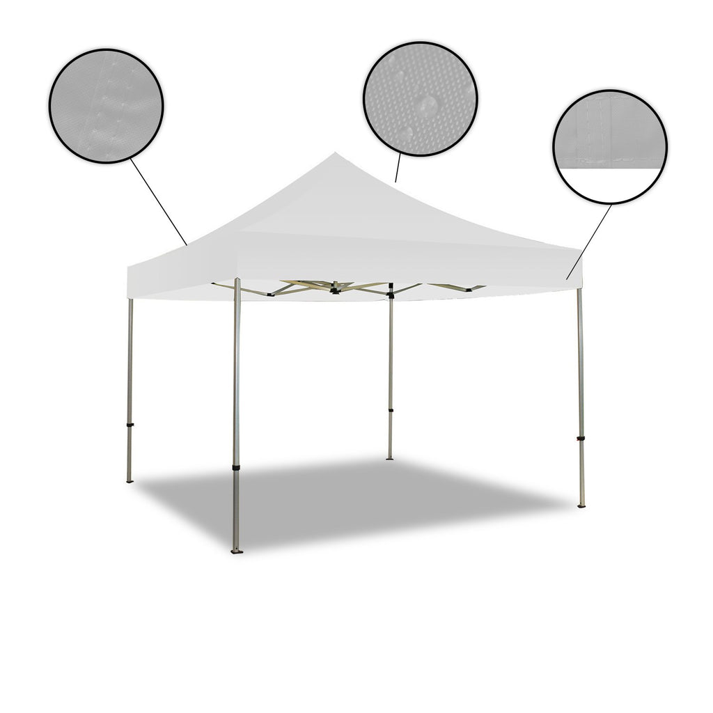 20' × 10' Canopy Tent with Aluminum Frame & Carry Bag – 420D Oxford Polyester Shelter, White