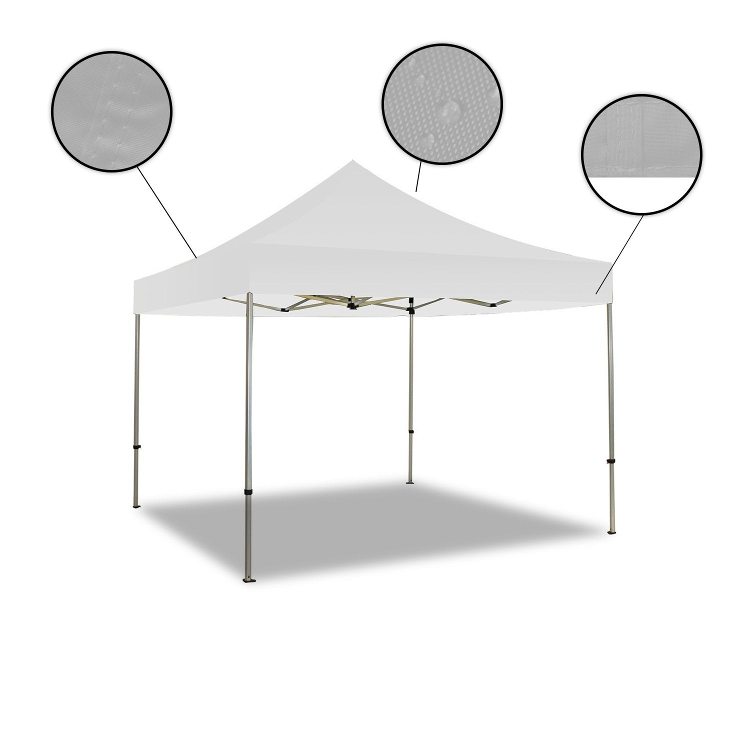 20' × 10' Canopy Tent with Aluminum Frame & Carry Bag – 420D Oxford Polyester Shelter, White