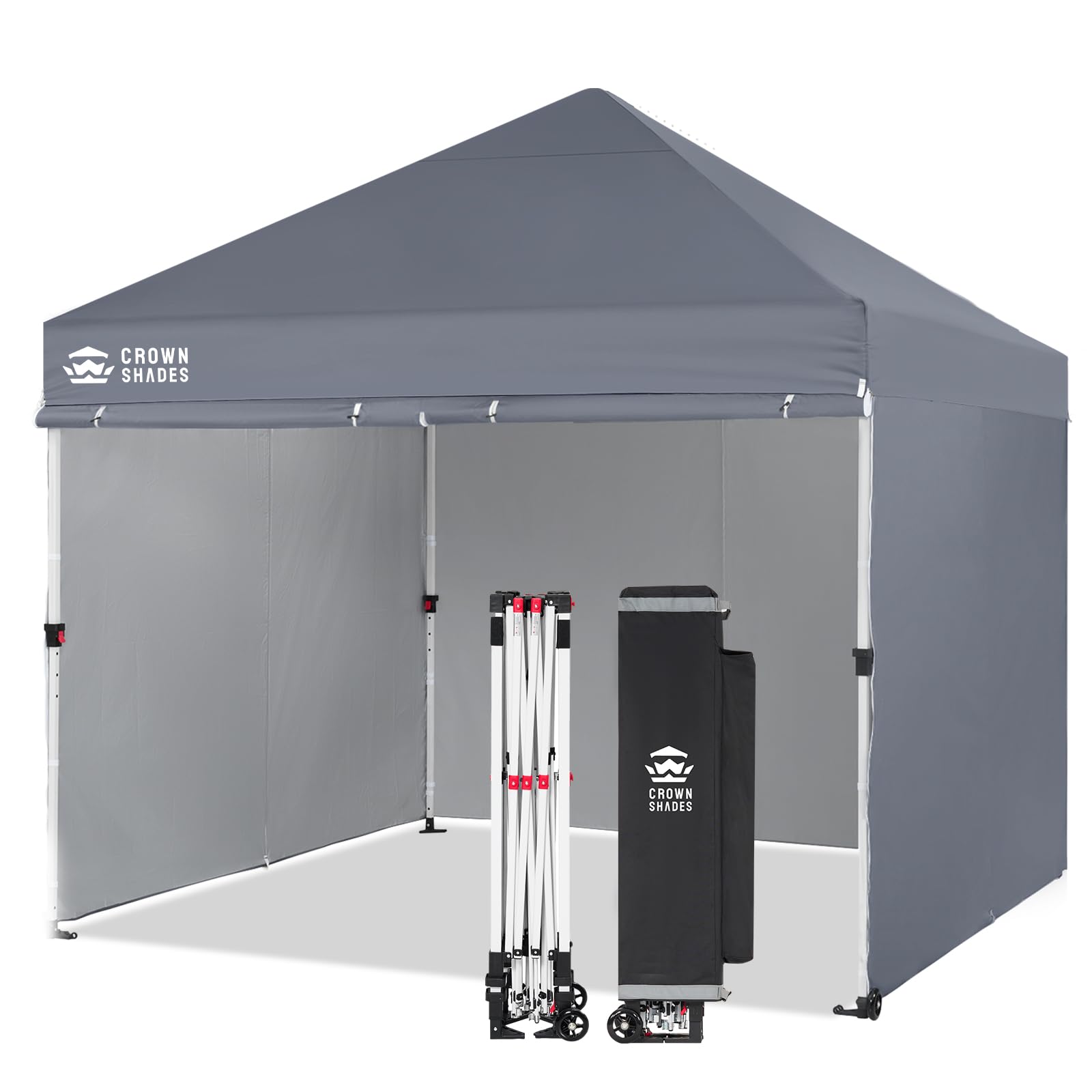 10 × 10 FT Commercial Pop-Up Canopy Tent – Instant Center-Lock Shelter with 4 Sidewalls