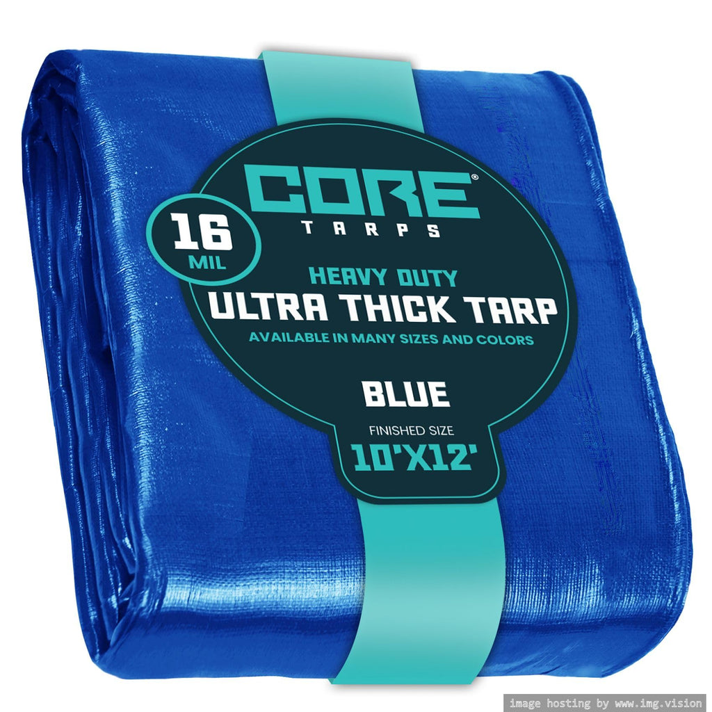 Extra Heavy-Duty Waterproof Tarp – UV-Resistant Rip-Resistant Cover for Roof, Patio, Pool & Boat Protection
